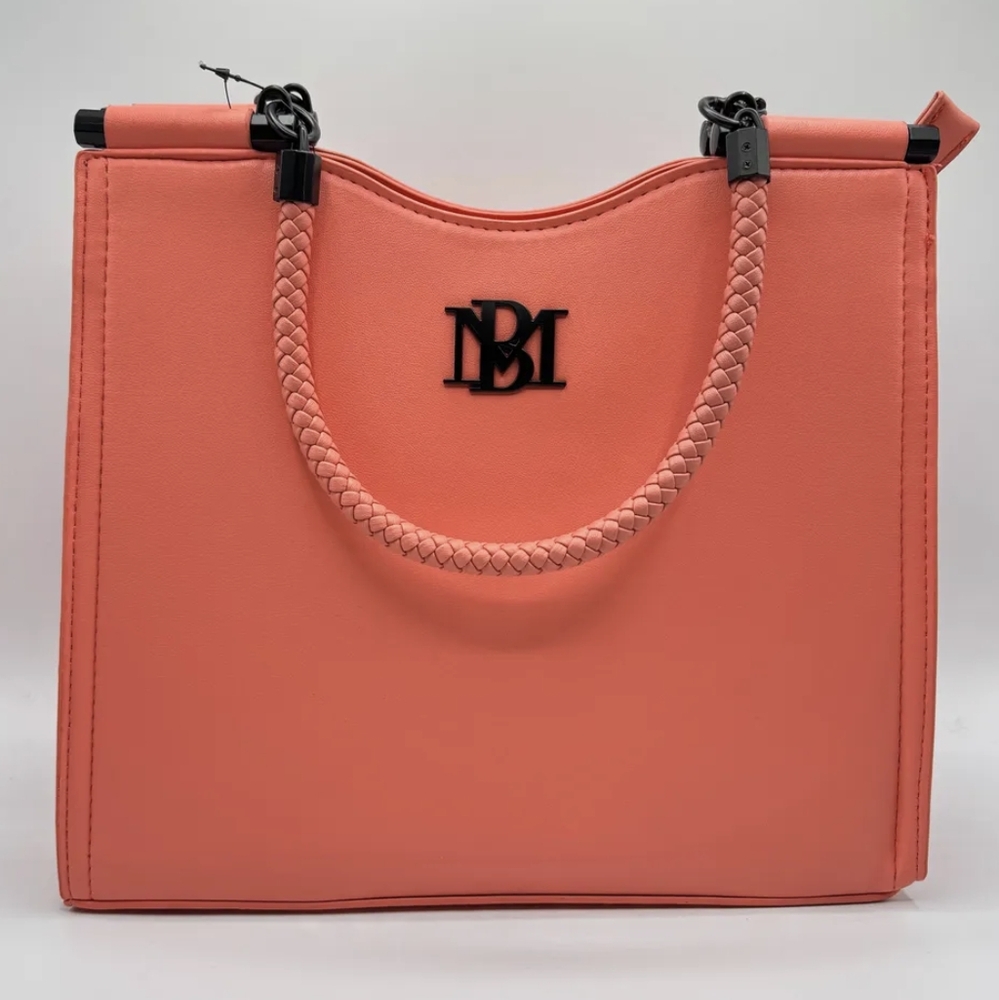 NWT Badgley Mischka Elegant Coral Handbag